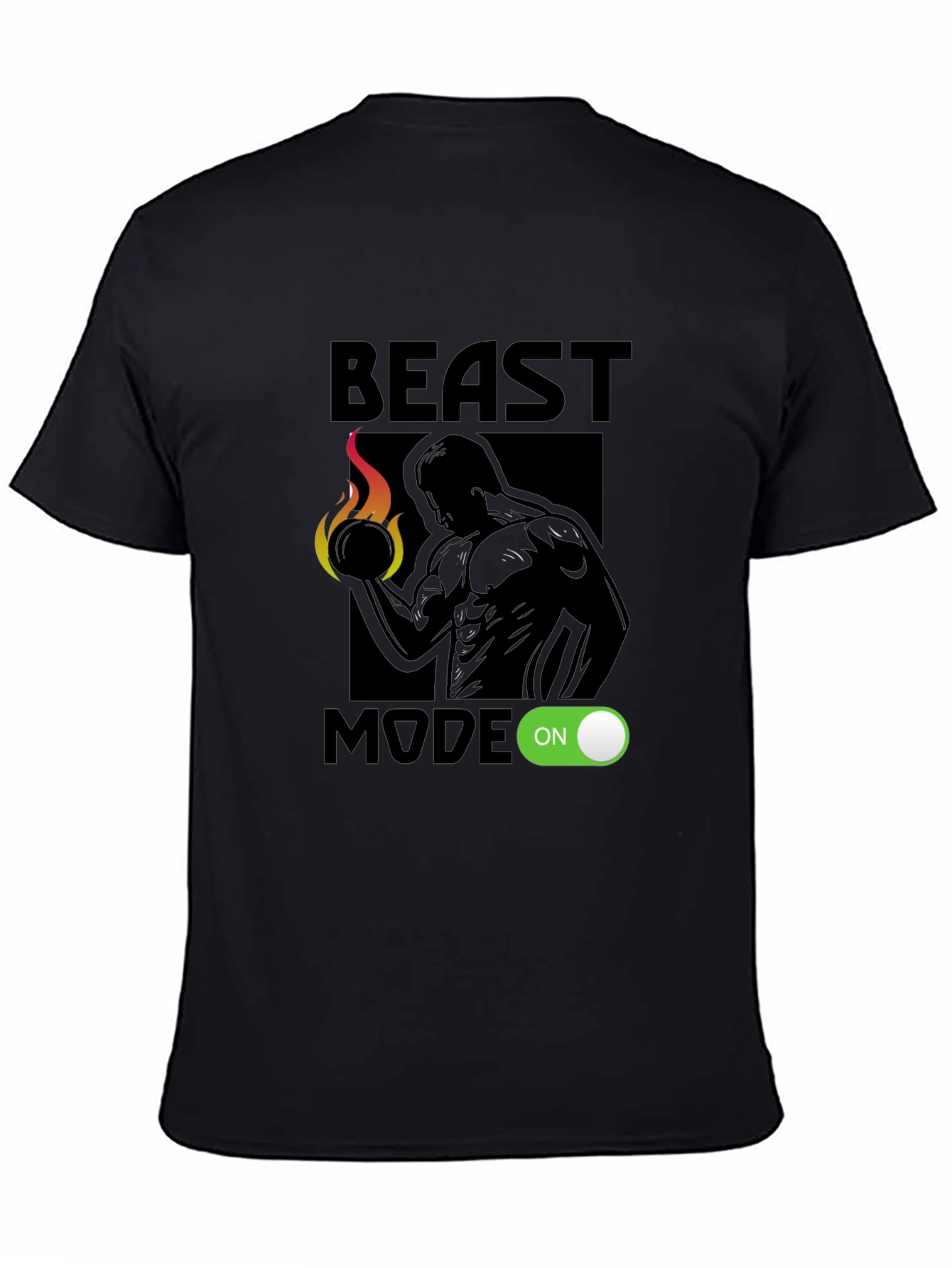 Beast Mode On Graphic T-Shirt - Black