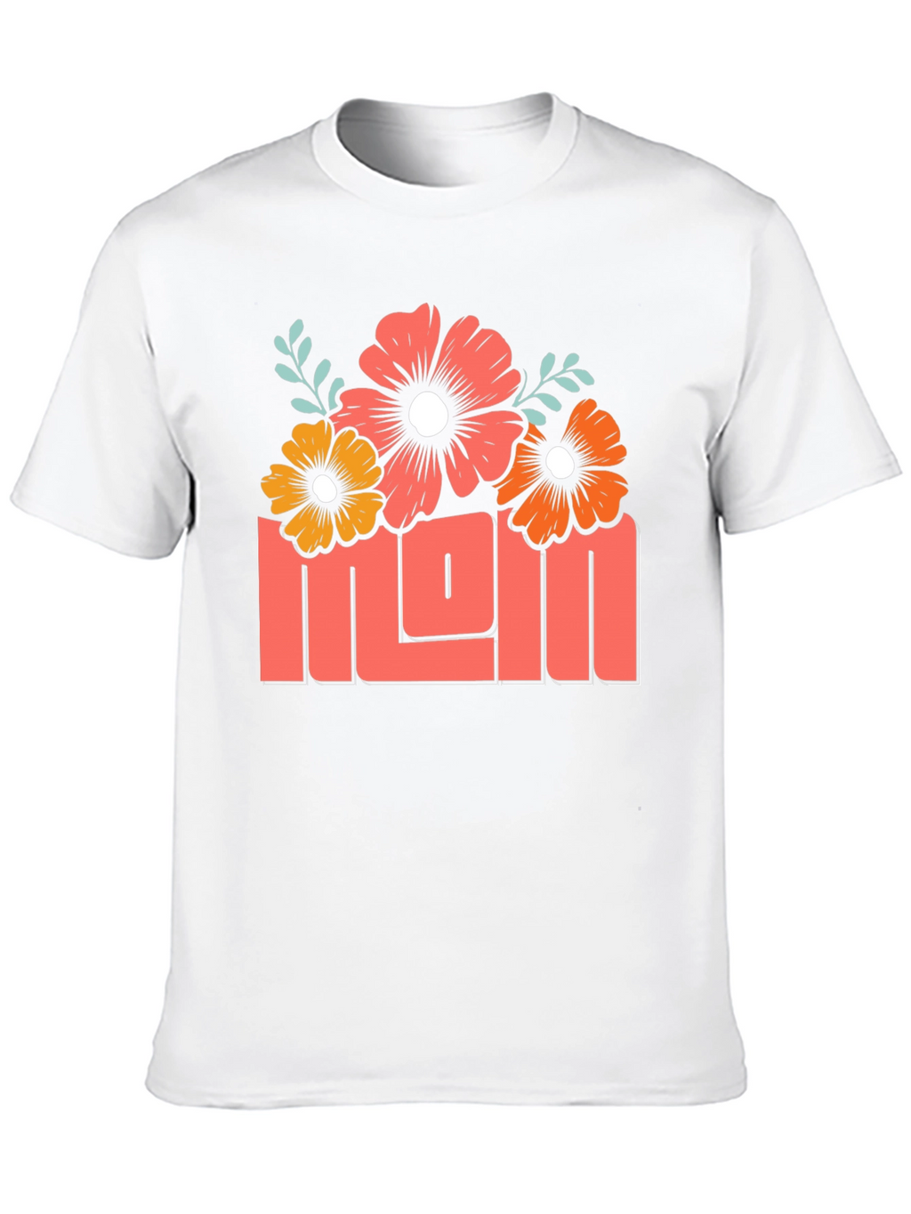 Floral Mom Graphic T-Shirt - Black Cotton Tee