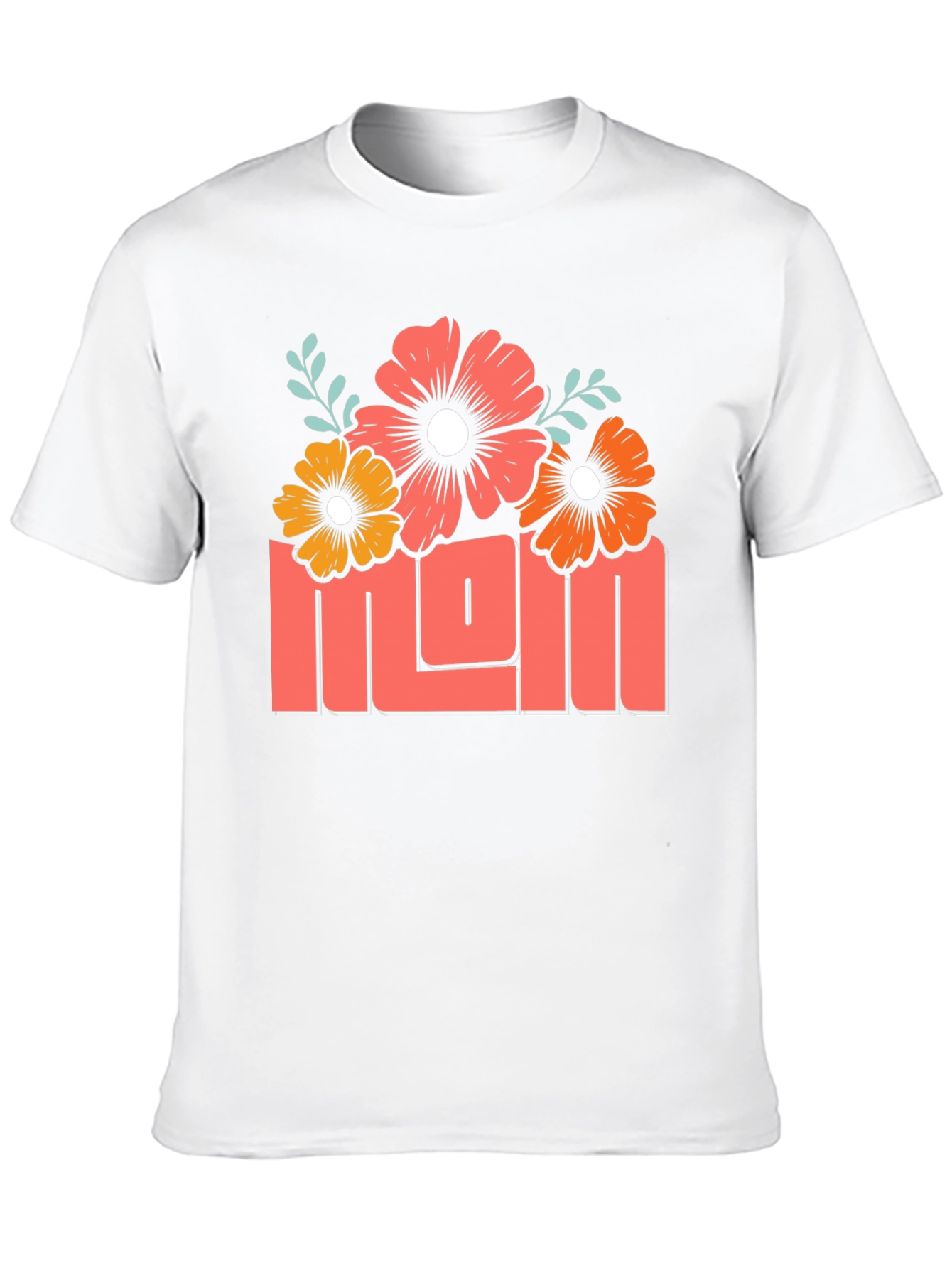 Floral Mom Graphic T-Shirt - Black Cotton Tee
