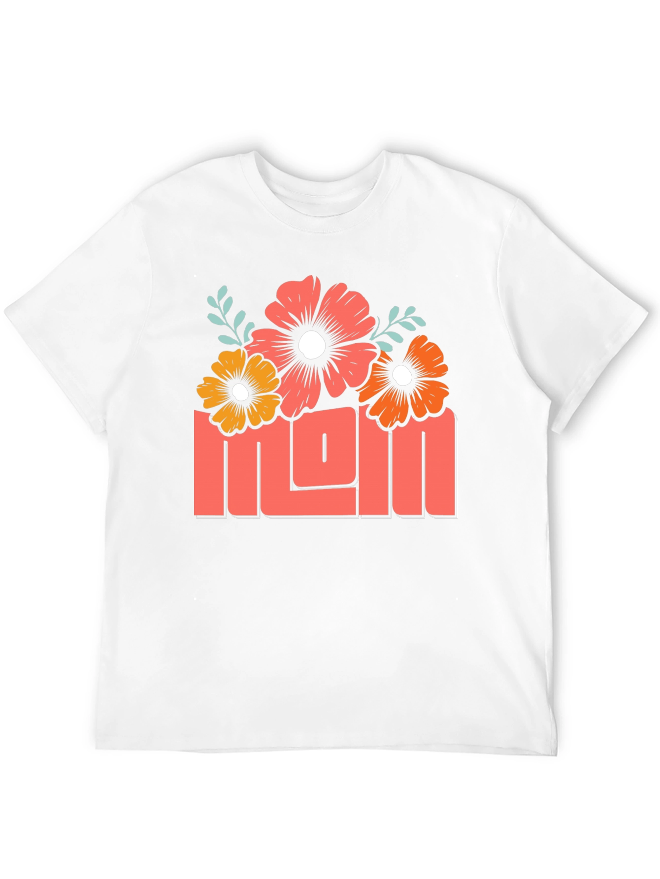 Floral Mom Graphic T-Shirt - Black Cotton Tee