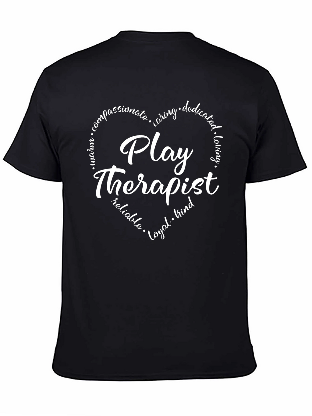 Play Therapist Heart Graphic Tee - Caring & Dedicated