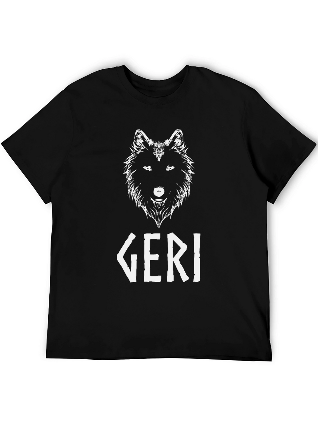 Geri Wolf Graphic Tee - Viking Inspired Black T-Shirt