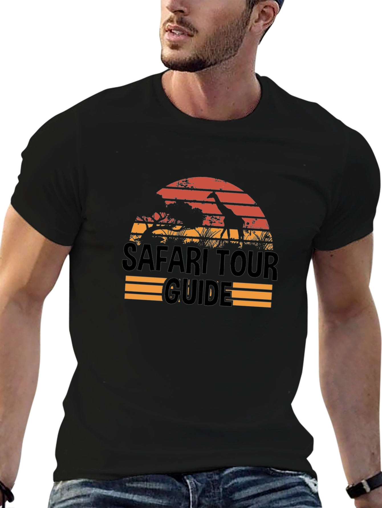 Safari Tour Guide T-Shirt - Black