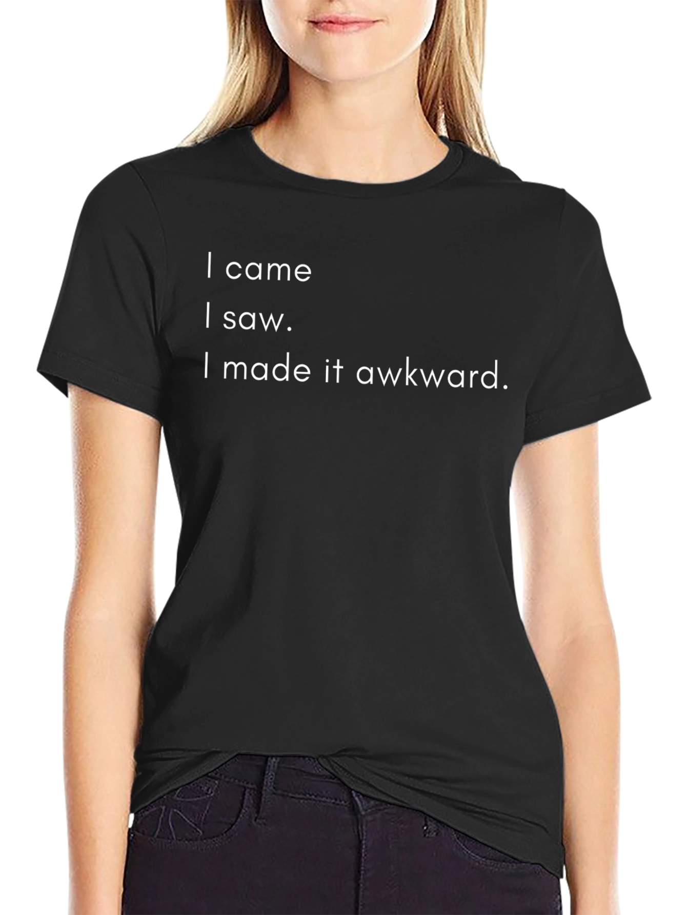 Awkward Humor Graphic T-Shirt - Black