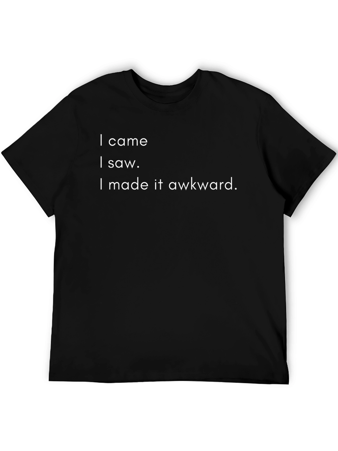 Awkward Humor Graphic T-Shirt - Black