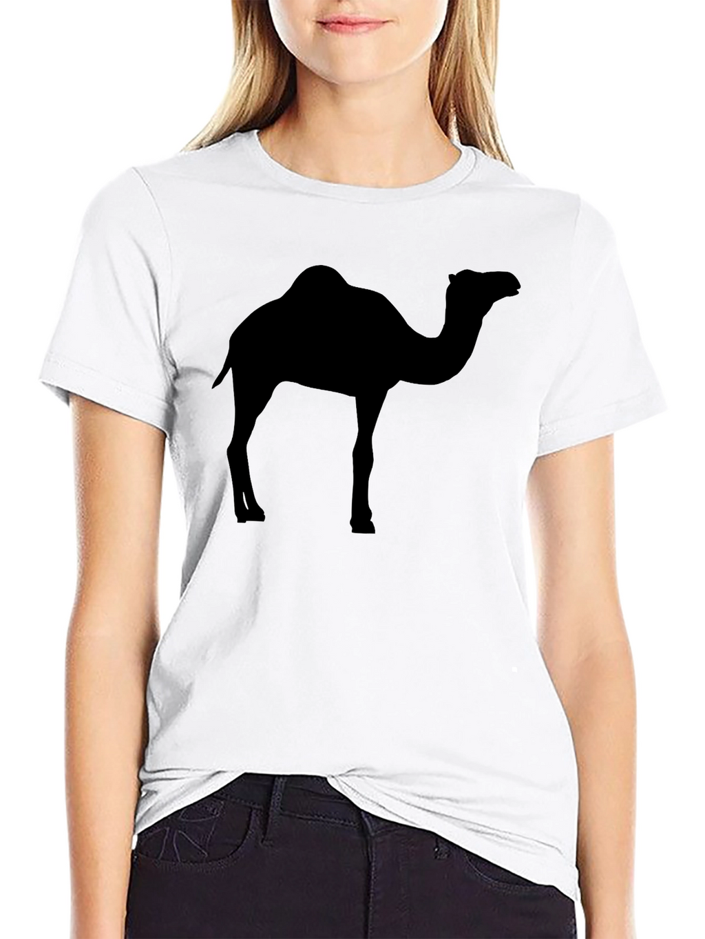 Mens Black Camel Silhouette Graphic Tee