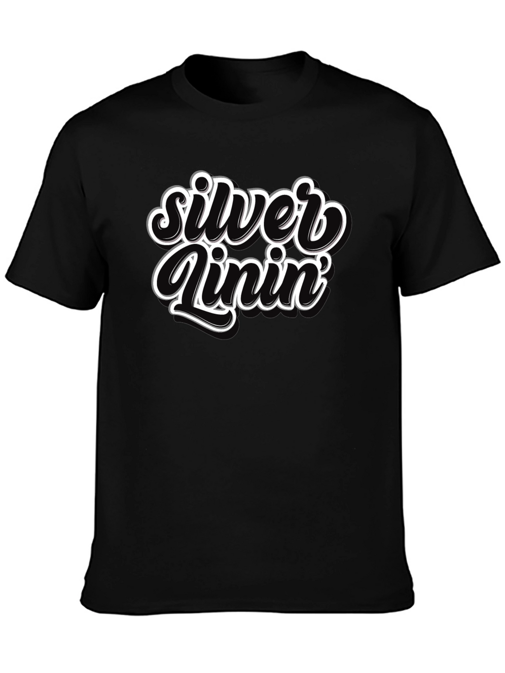 Silver Lining Graphic T-Shirt - Black