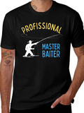Profissional Master Baiter T-Shirt Funny Fishing Tee