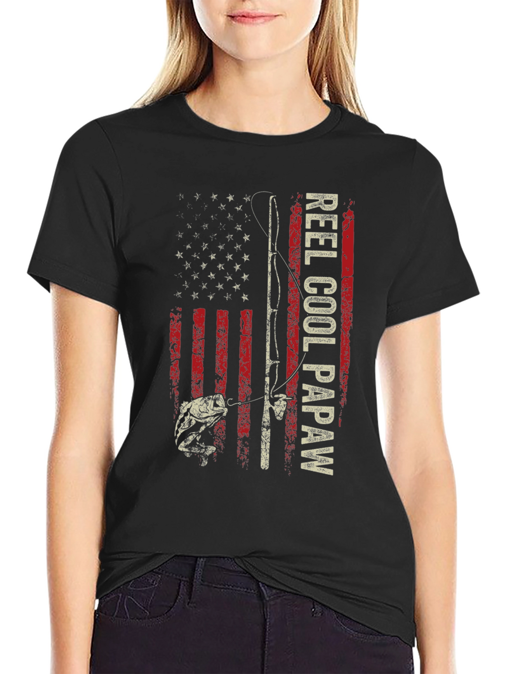 Reel Cool Papaw Graphic T-Shirt Fishing Dad