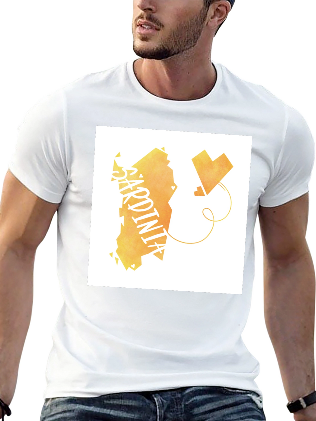 Sardinia Love T-Shirt - Black Cotton Tee