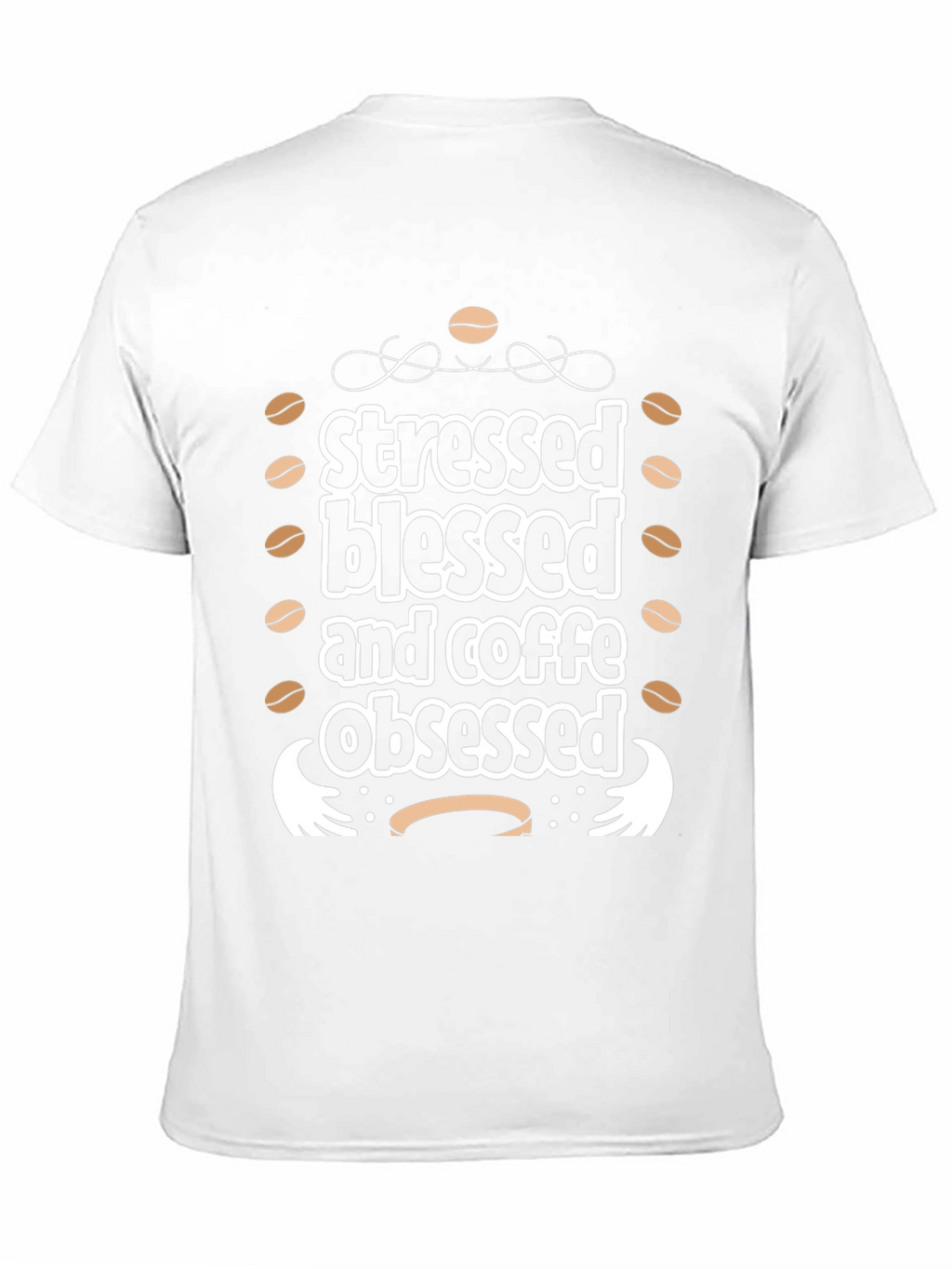 Stressed Blessed Coffee Obsessed Black Graphic Tee