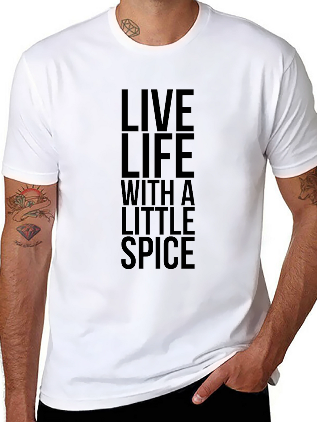 Live Life With a Little Spice Black T-Shirt
