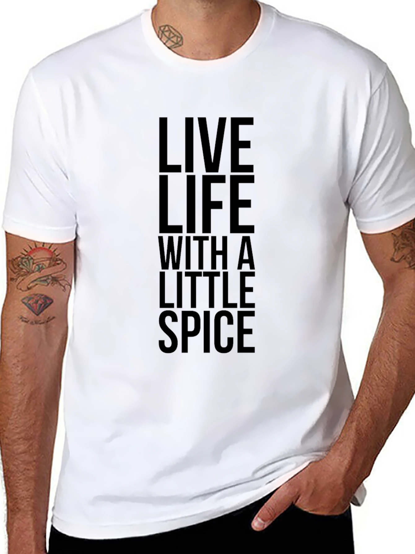 Live Life With a Little Spice Black T-Shirt