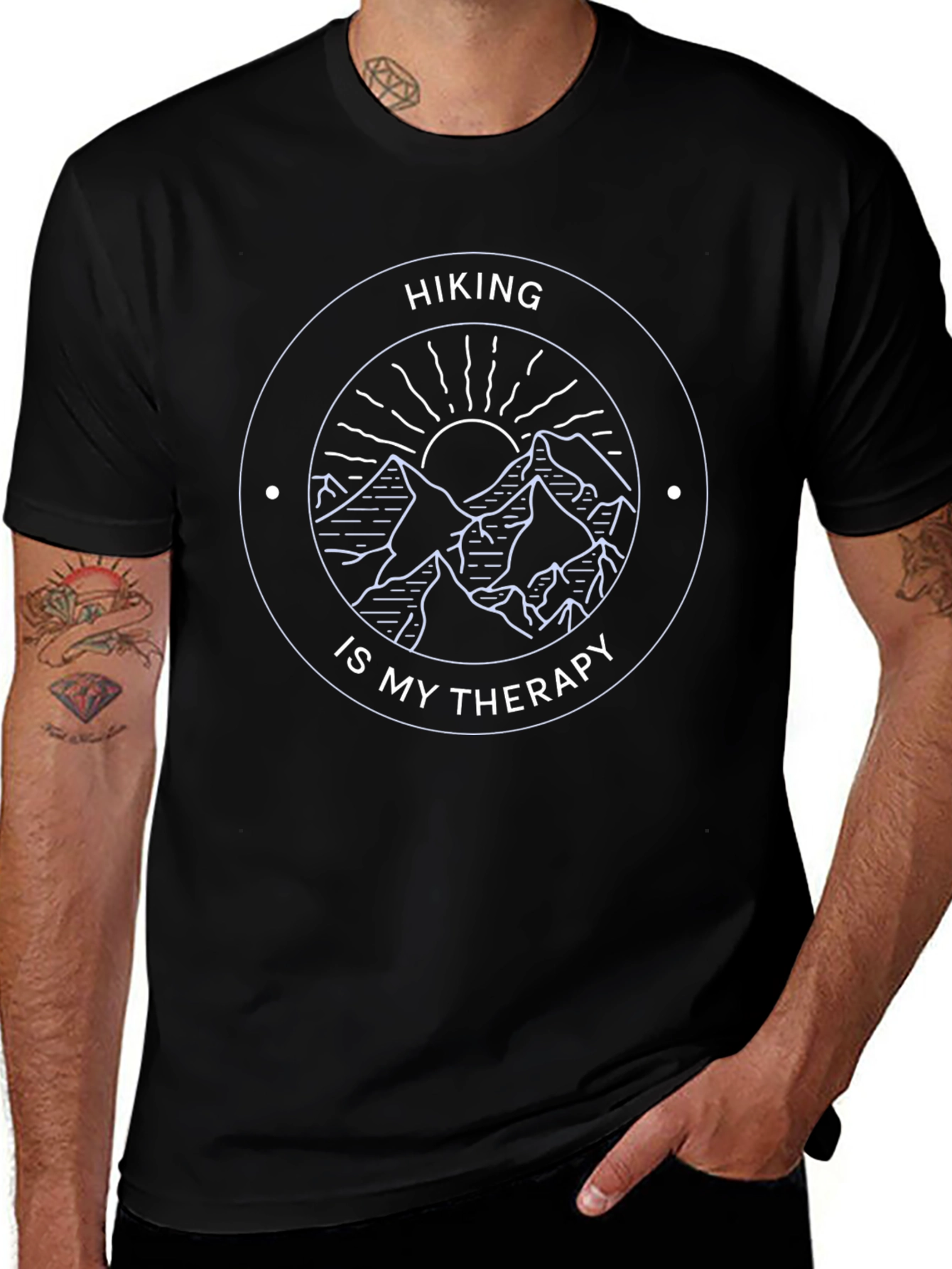 Hiking Is My Therapy Graphic T-Shirt