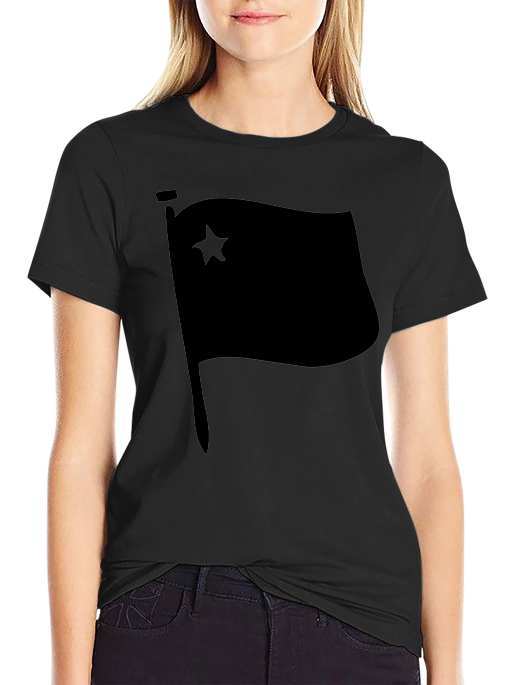 Black Flag with Star Graphic T-Shirt
