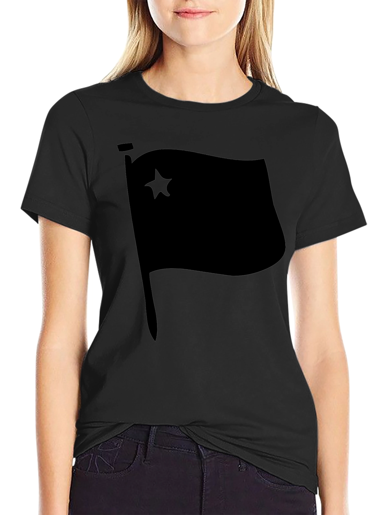 Black Flag with Star Graphic T-Shirt