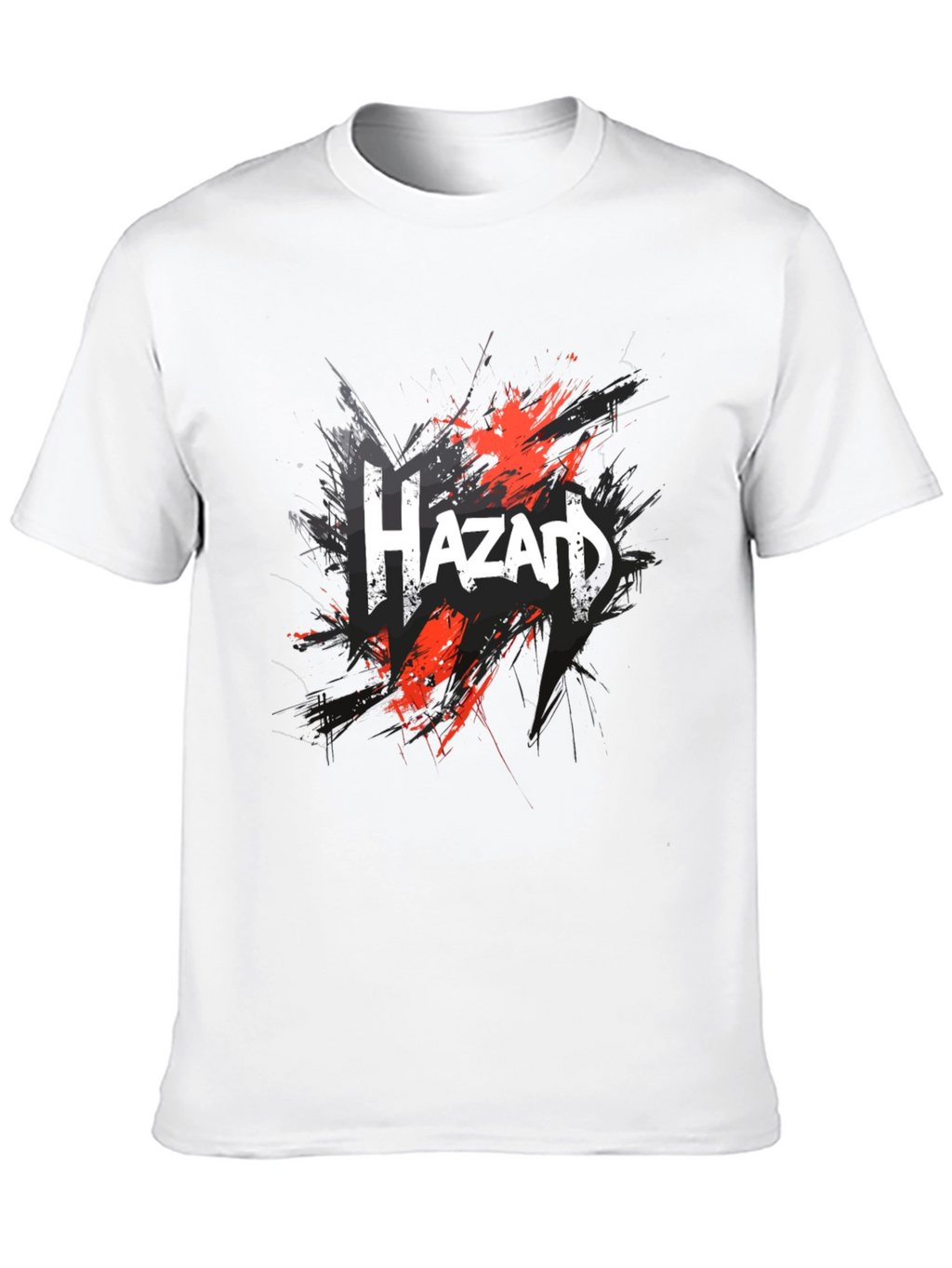 Hazard Graphic Print Black T-Shirt for Men