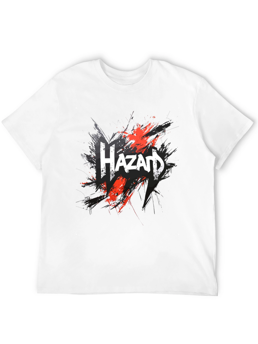 Hazard Graphic Print Black T-Shirt for Men