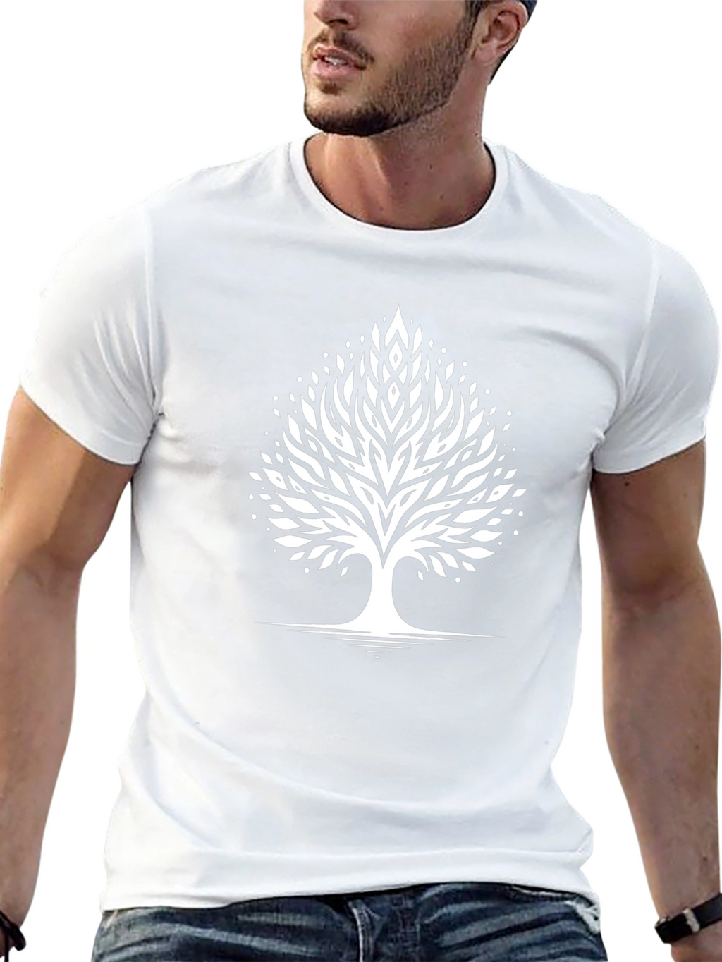 Nature Tree Graphic Tee - Black