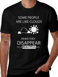 Funny Cloud Disappear Graphic T-Shirt
