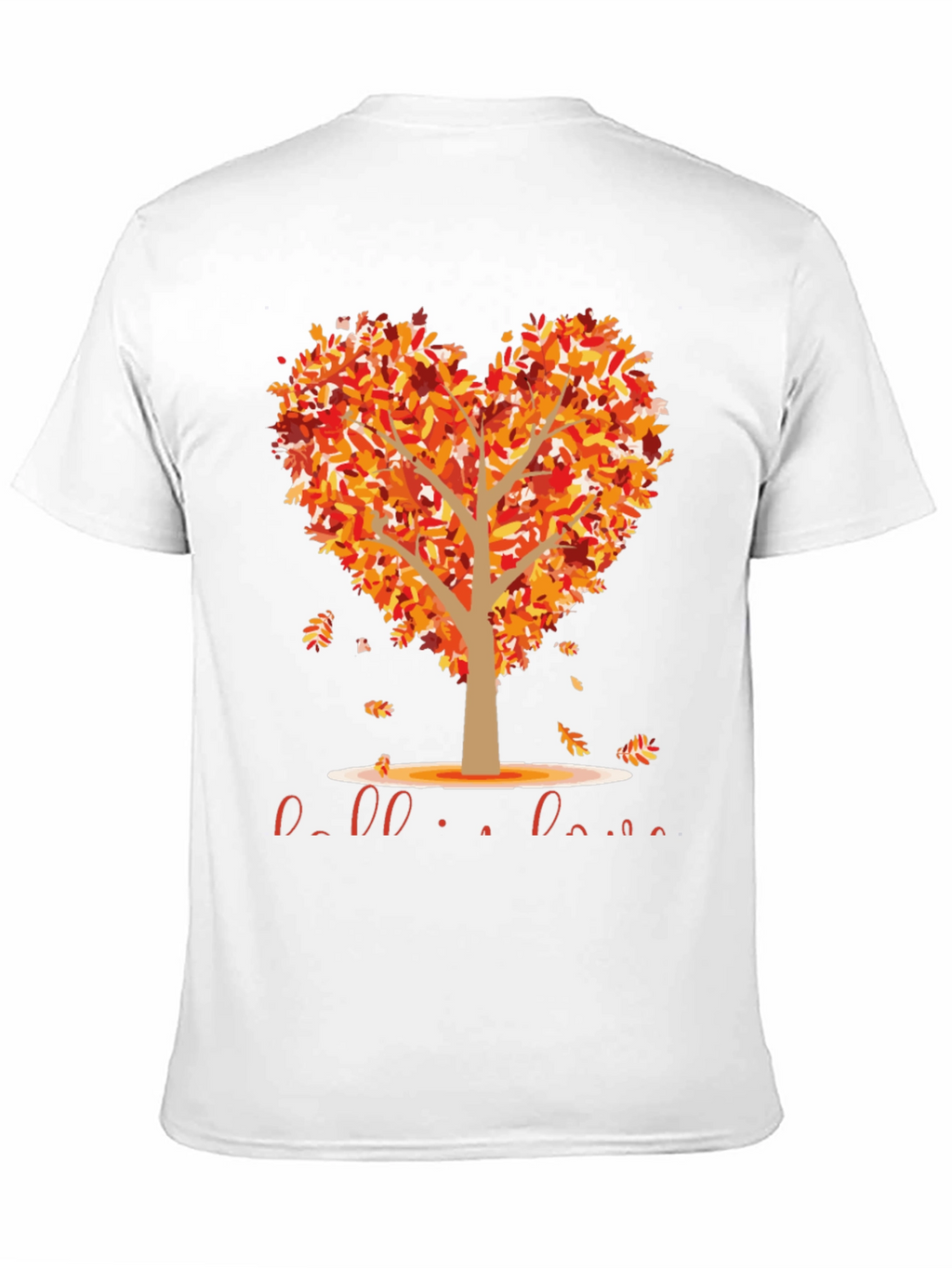 Fall in Love T-Shirt Heart Tree Graphic Tee