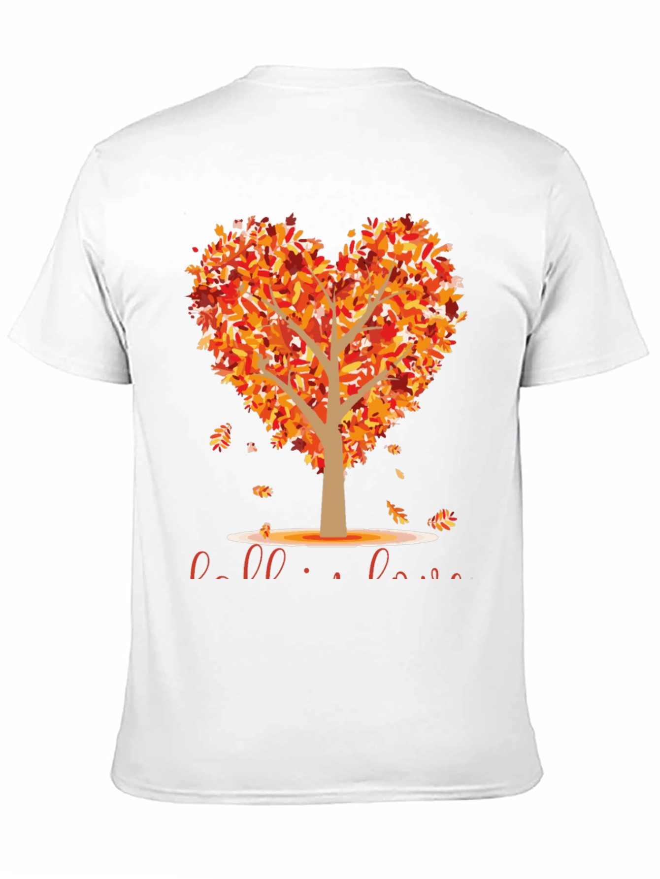 Fall in Love T-Shirt Heart Tree Graphic Tee
