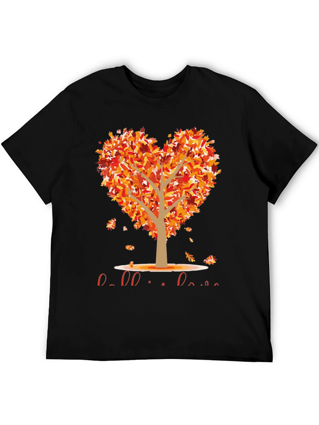 Fall in Love T-Shirt Heart Tree Graphic Tee