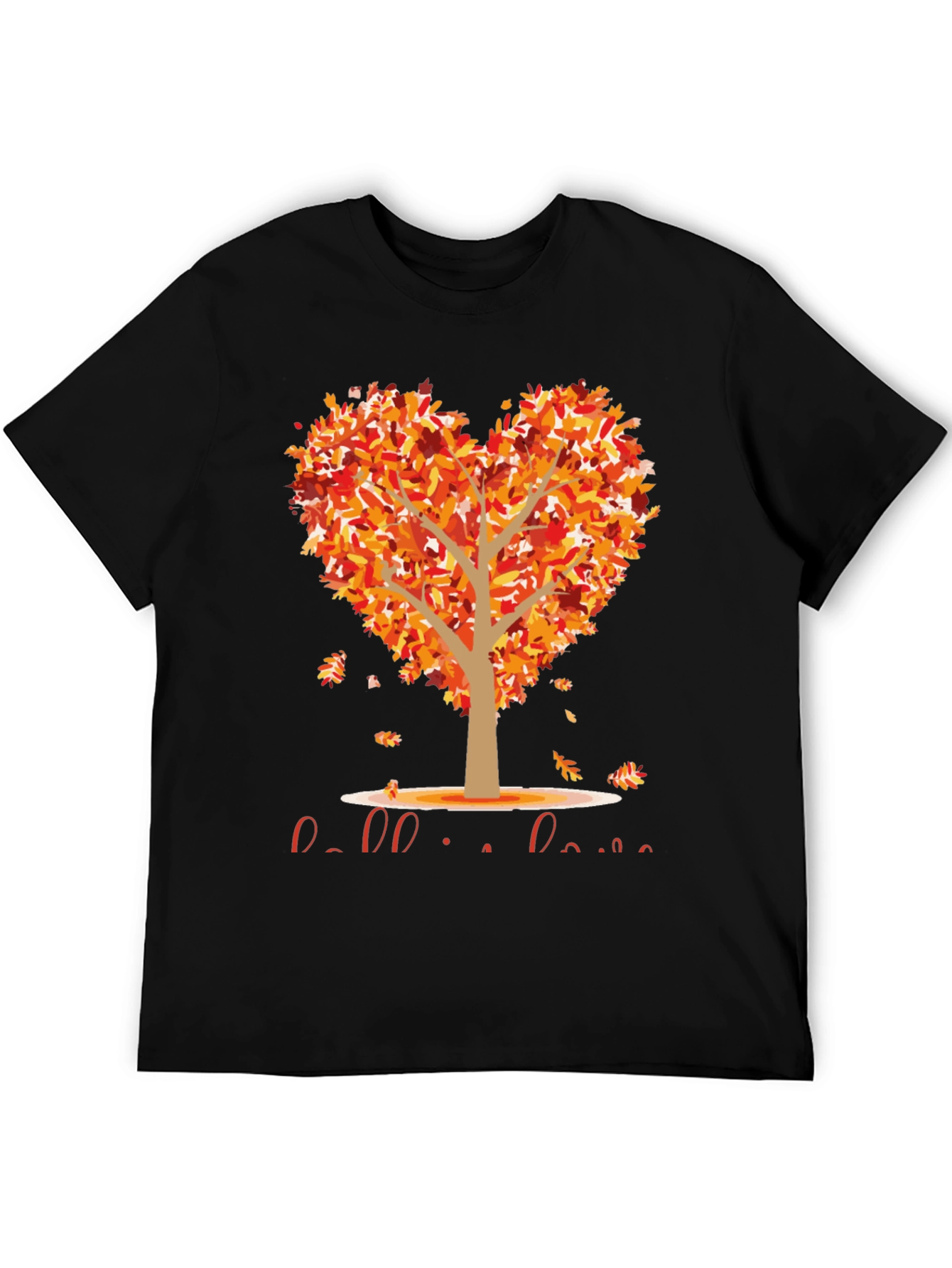 Fall in Love T-Shirt Heart Tree Graphic Tee