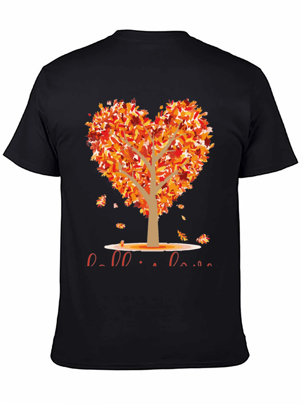 Fall in Love T-Shirt Heart Tree Graphic Tee