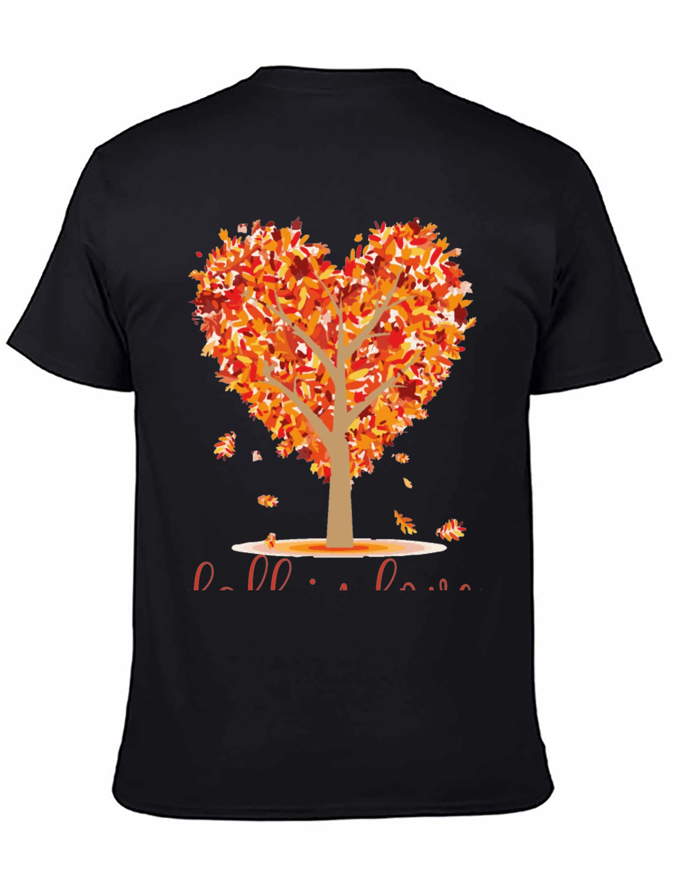 Fall in Love T-Shirt Heart Tree Graphic Tee