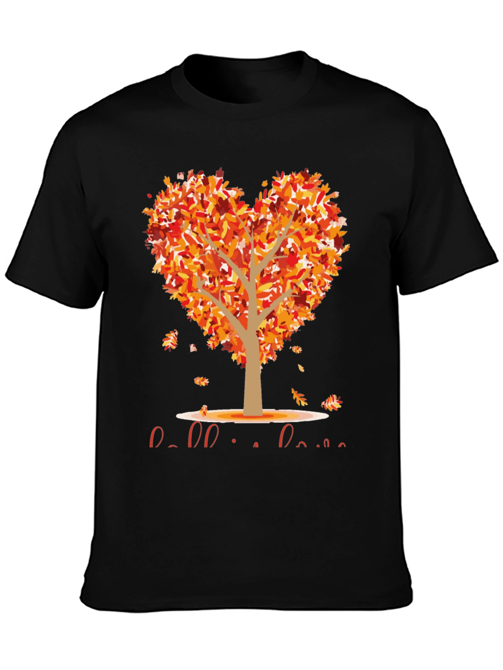 Fall in Love T-Shirt Heart Tree Graphic Tee