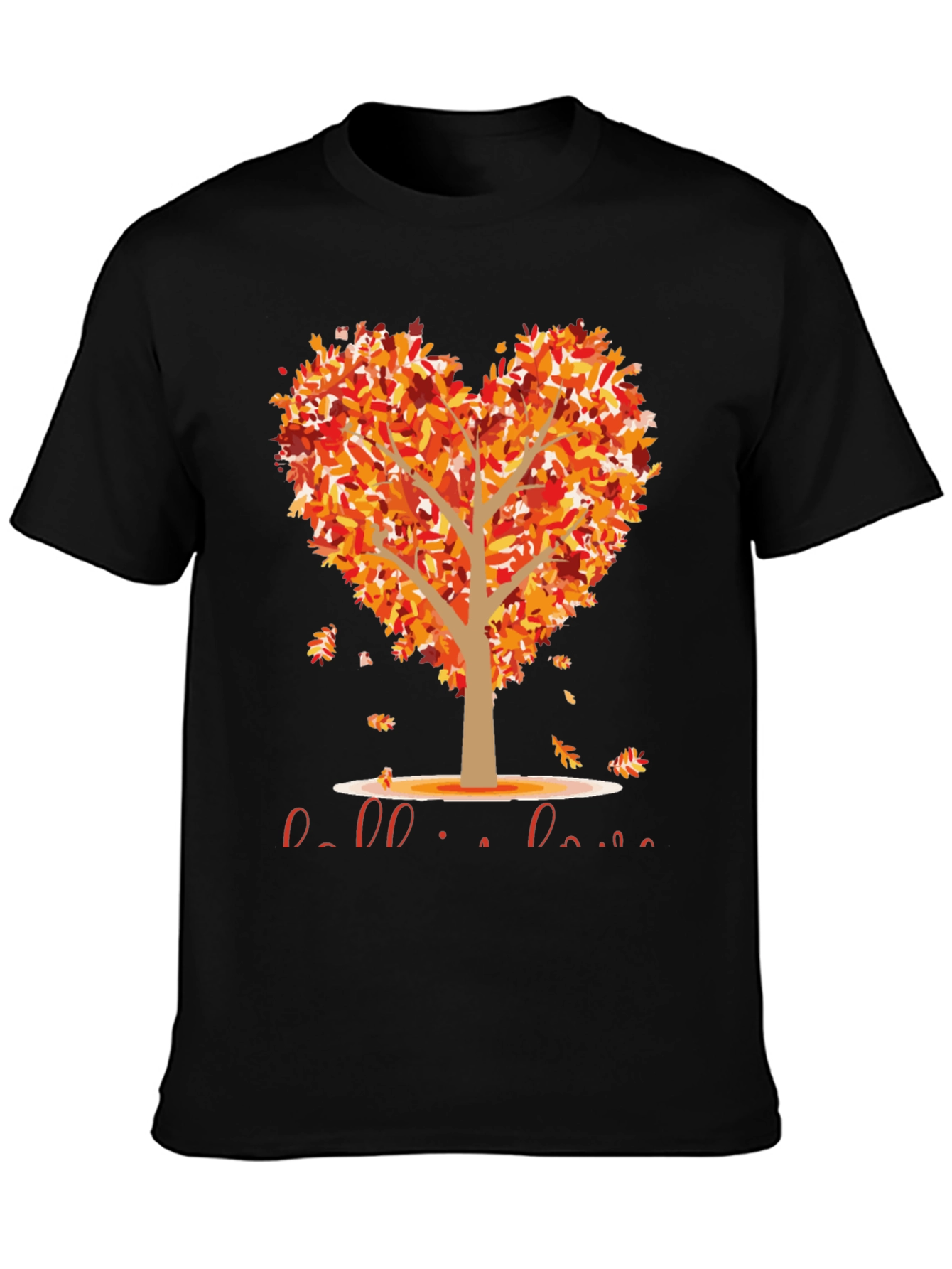 Fall in Love T-Shirt Heart Tree Graphic Tee