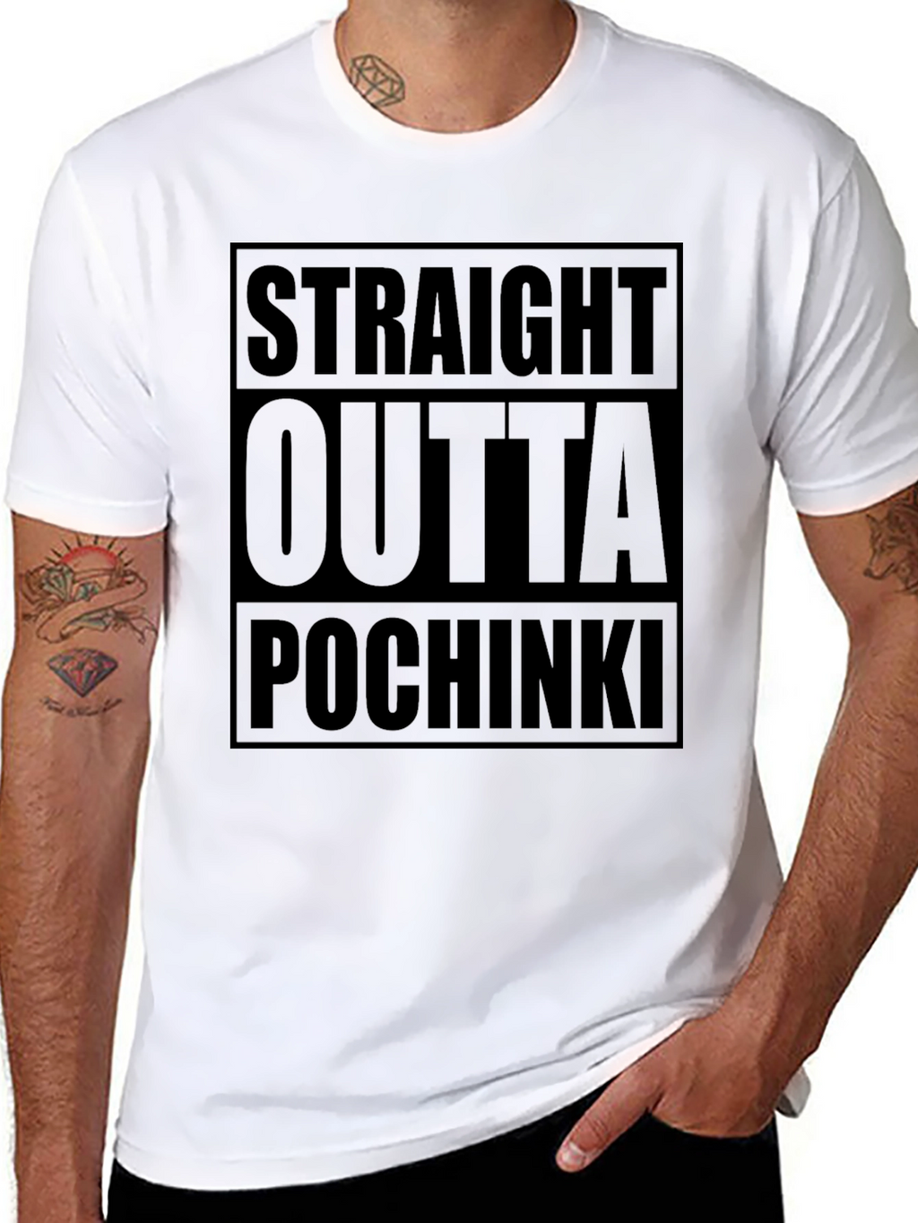 Straight Outta Pochinki T-Shirt - Gaming Apparel