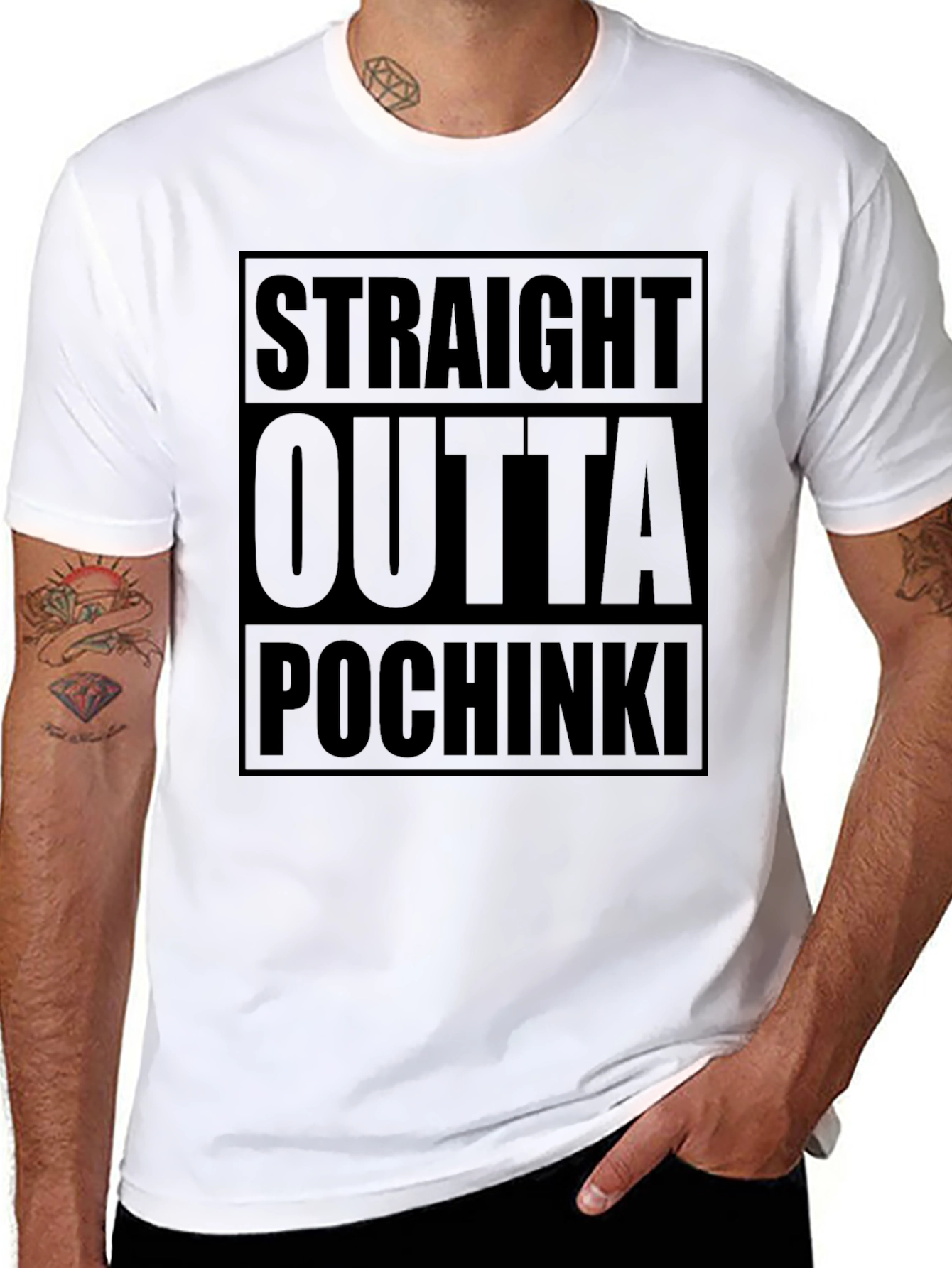 Straight Outta Pochinki T-Shirt - Gaming Apparel