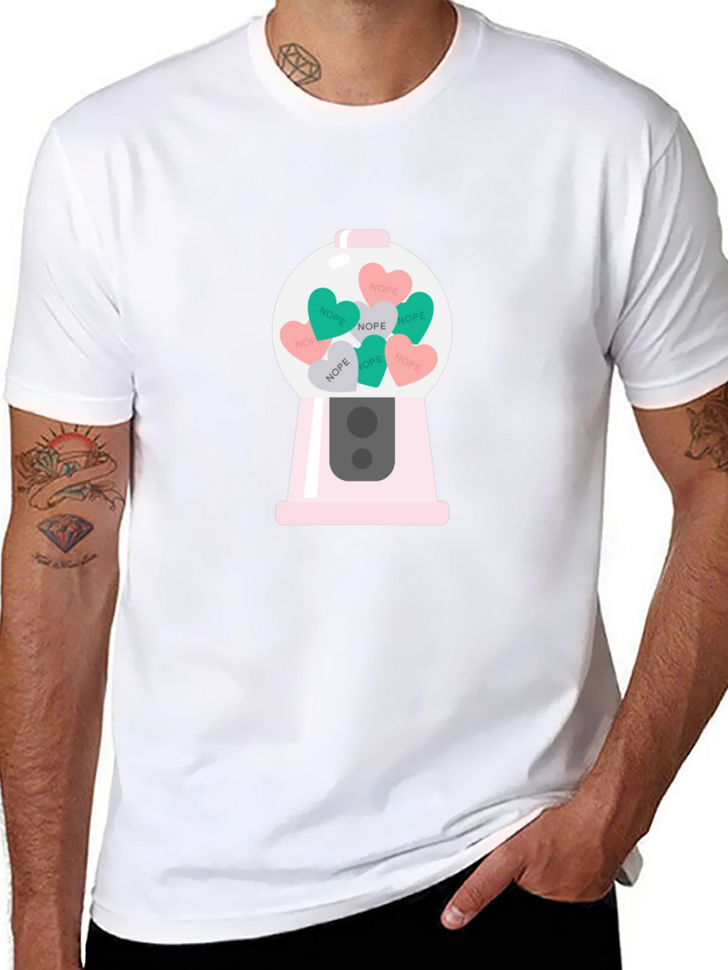 Nope Candy Heart Gumball Machine T-Shirt