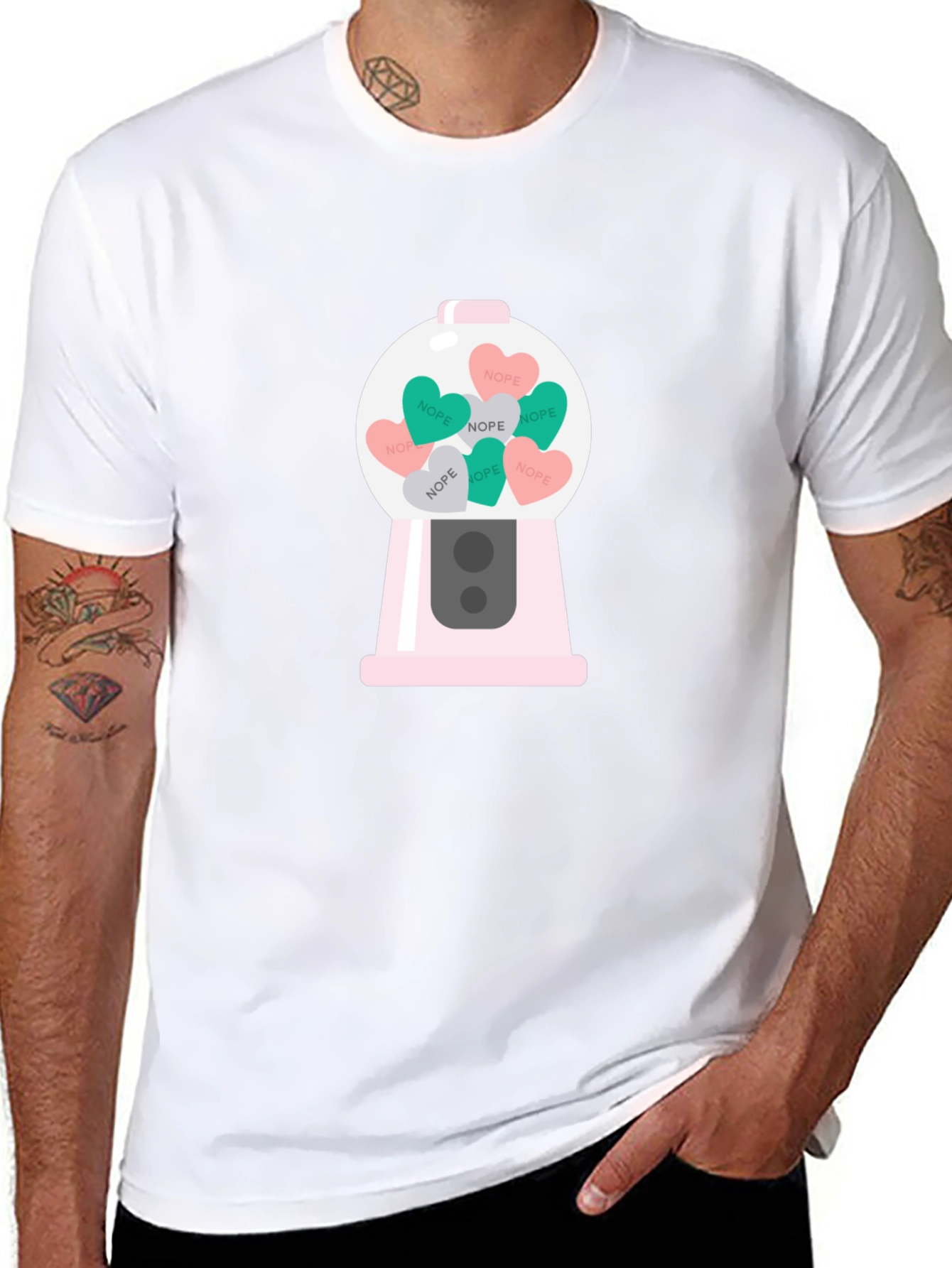 Nope Candy Heart Gumball Machine T-Shirt