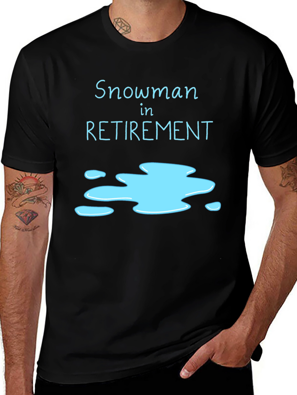 Snowman in Retirement Graphic T-Shirt