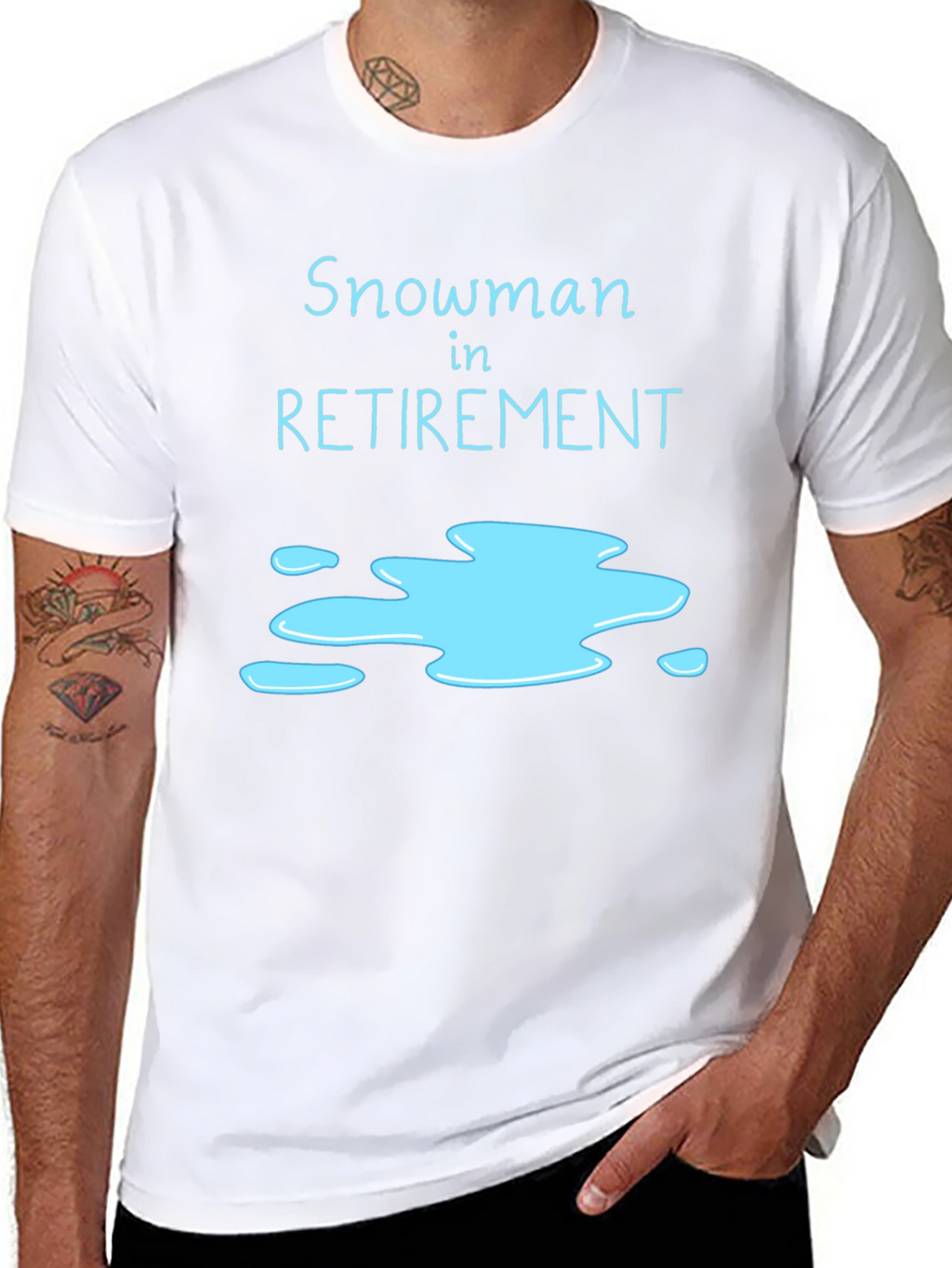 Snowman in Retirement Graphic T-Shirt