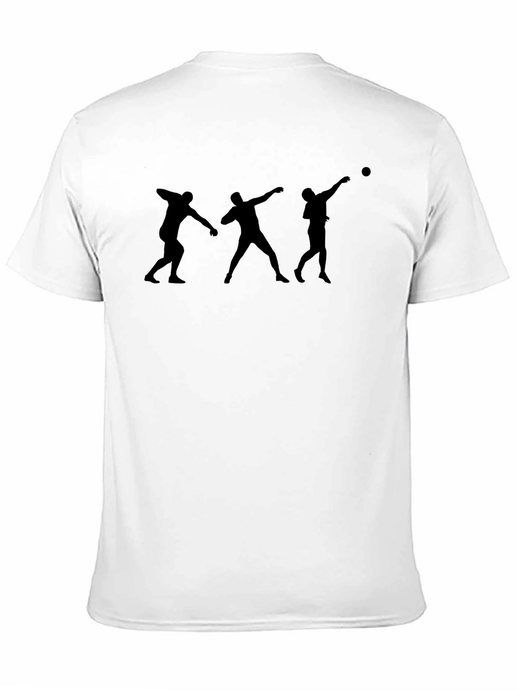 Shot Put Silhouette Graphic Tee - Black Cotton T-Shirt
