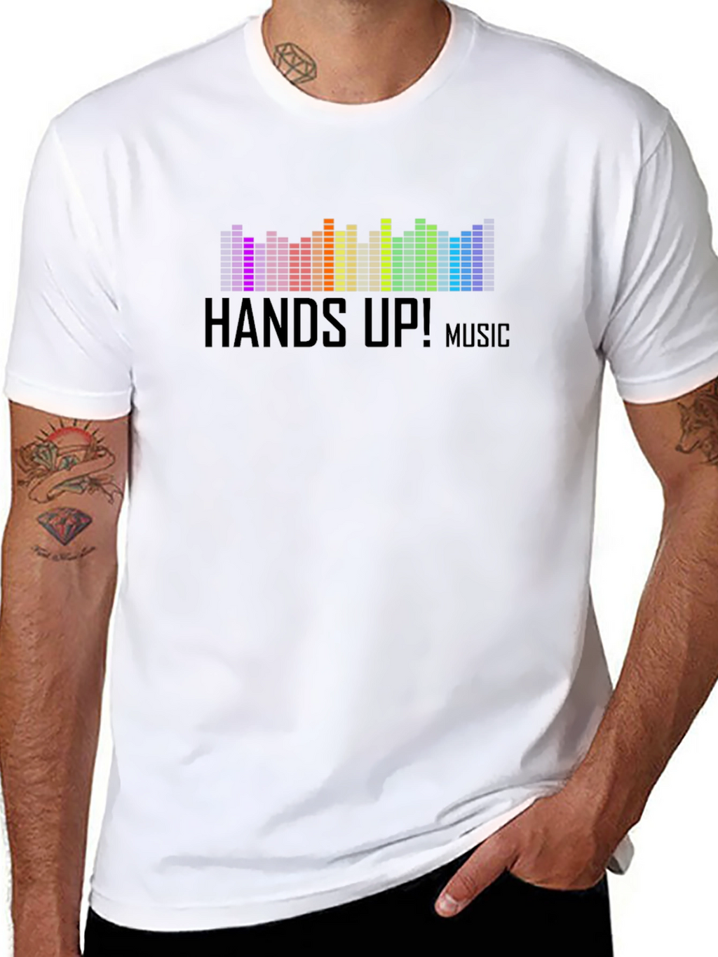 Hands Up! Music Graphic T-Shirt