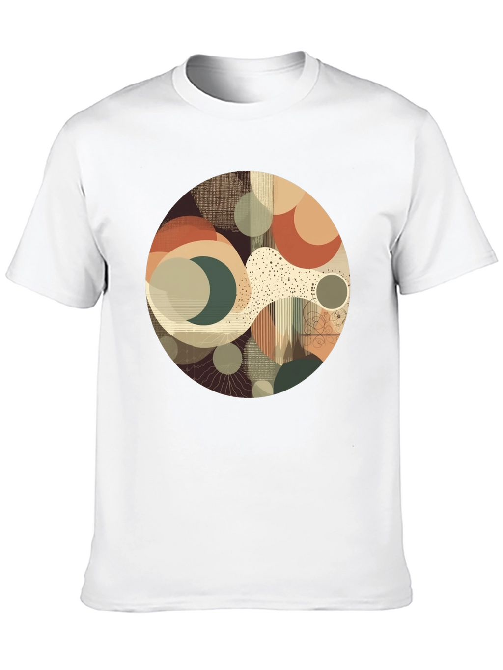 Abstract Geometric Graphic Print Crew Neck T-Shirt