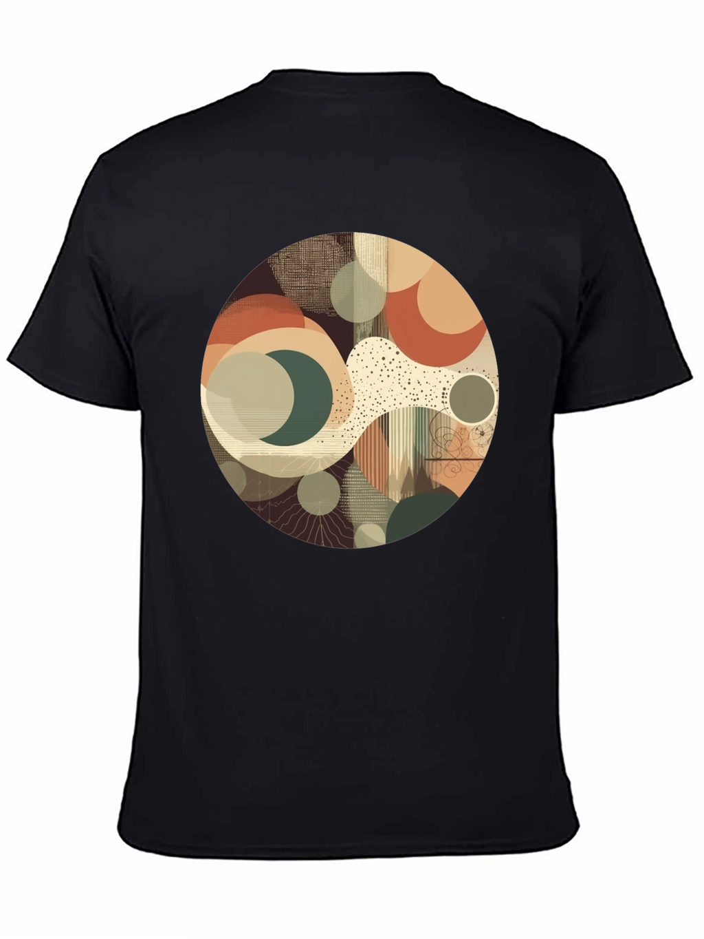 Abstract Geometric Graphic Print Crew Neck T-Shirt