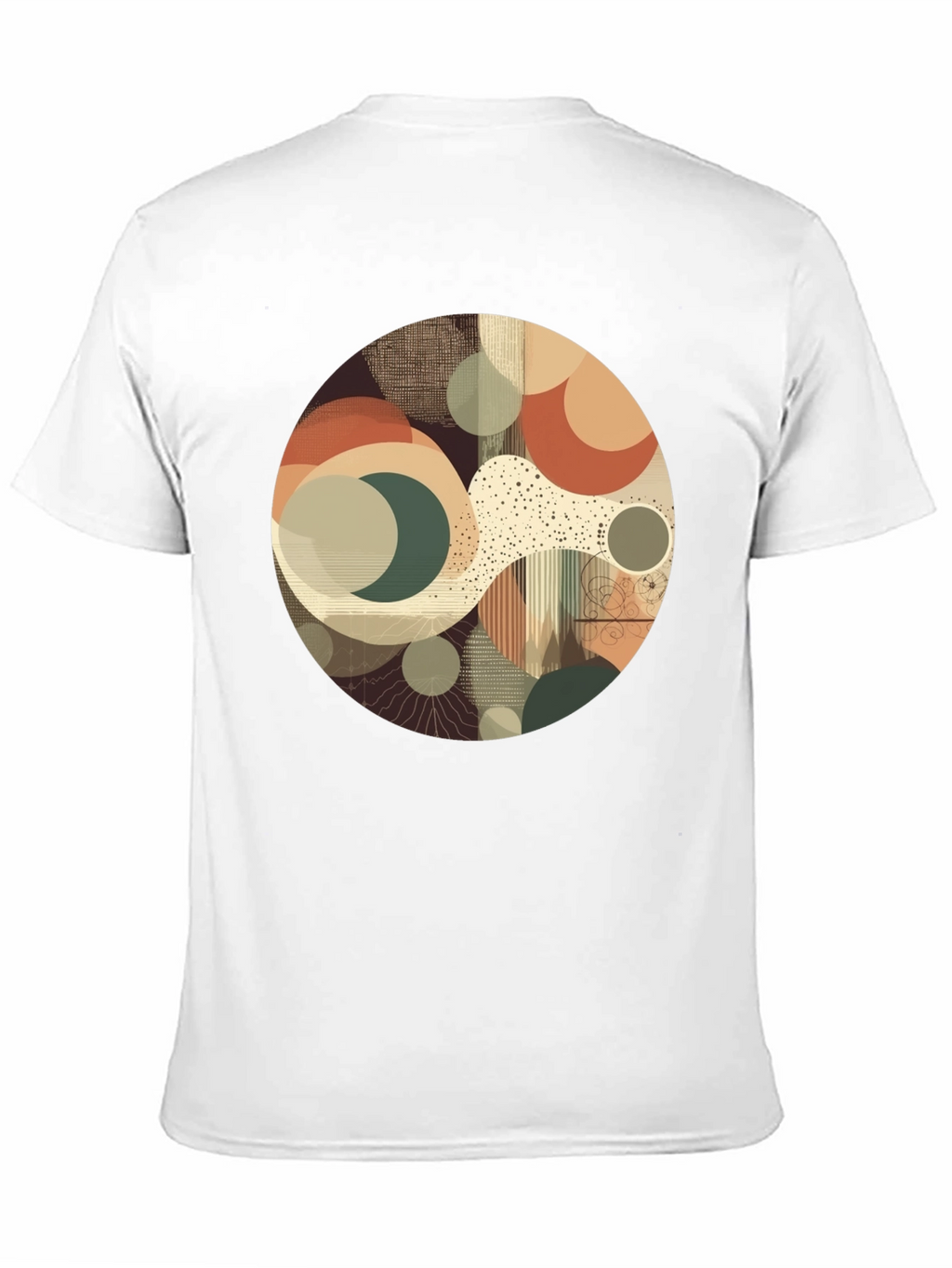Abstract Geometric Graphic Print Crew Neck T-Shirt