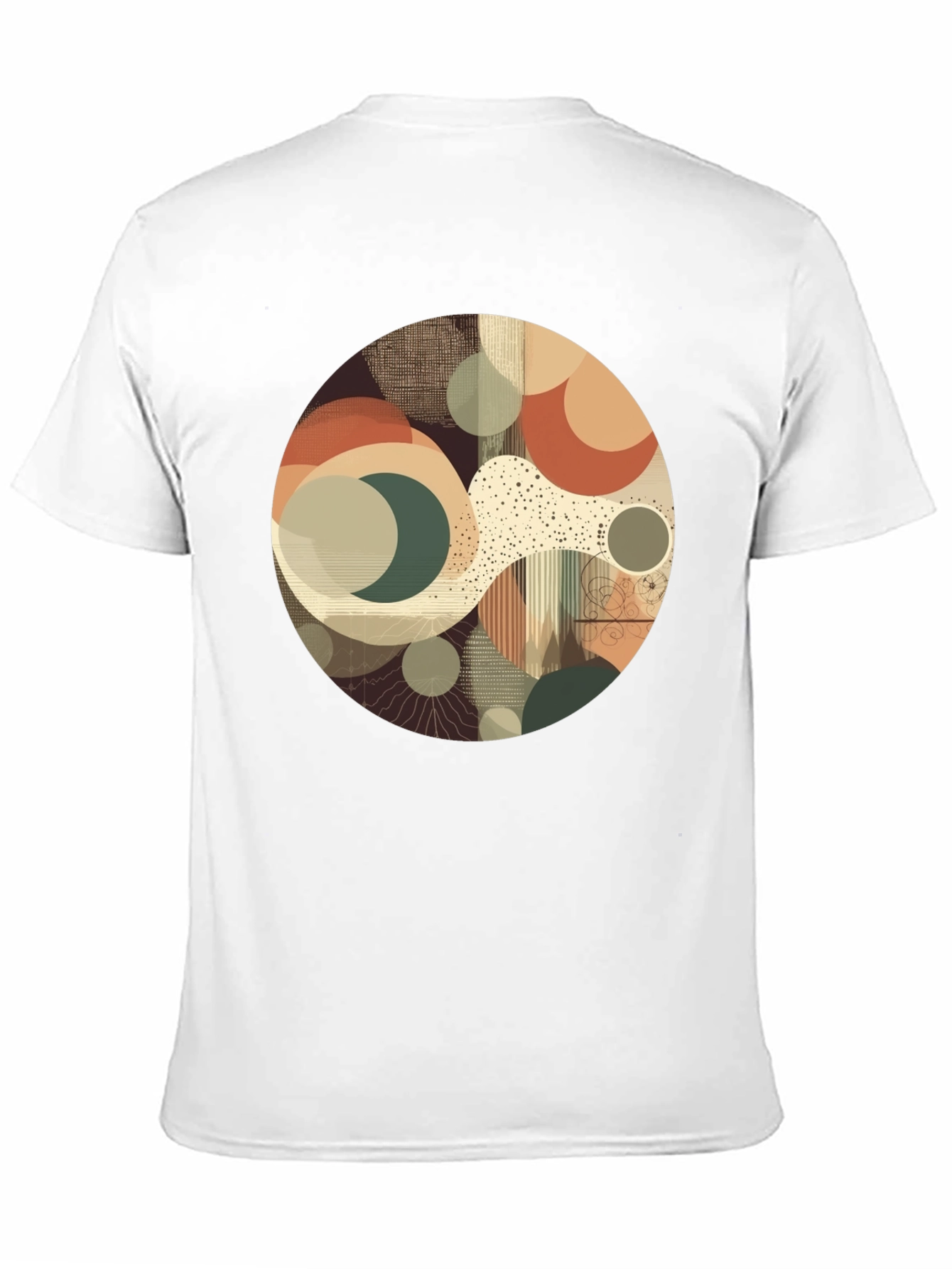 Abstract Geometric Graphic Print Crew Neck T-Shirt