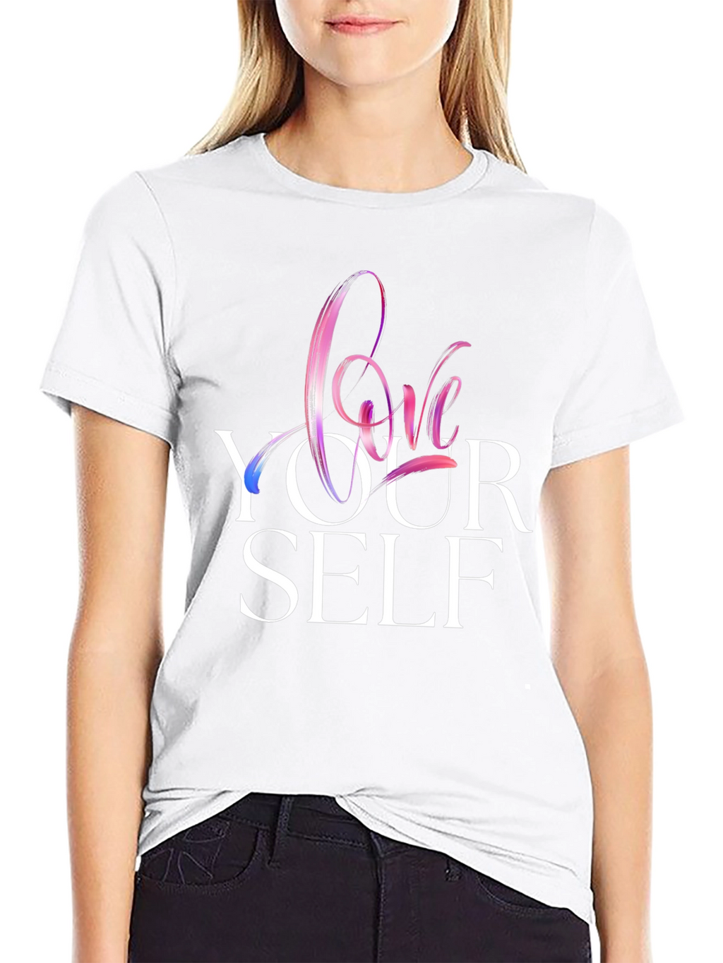 Love Yourself Graphic Tee - Trendy Black T-Shirt