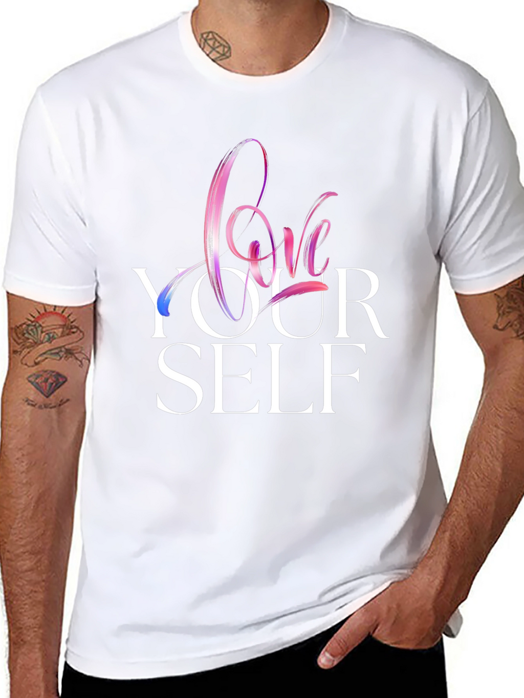 Love Yourself Graphic Tee - Trendy Black T-Shirt