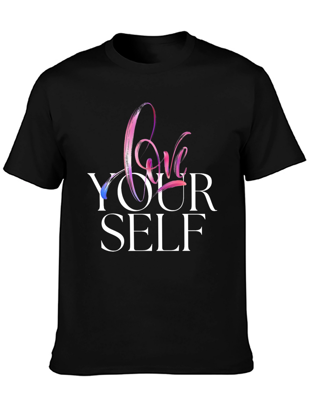 Love Yourself Graphic Tee - Trendy Black T-Shirt