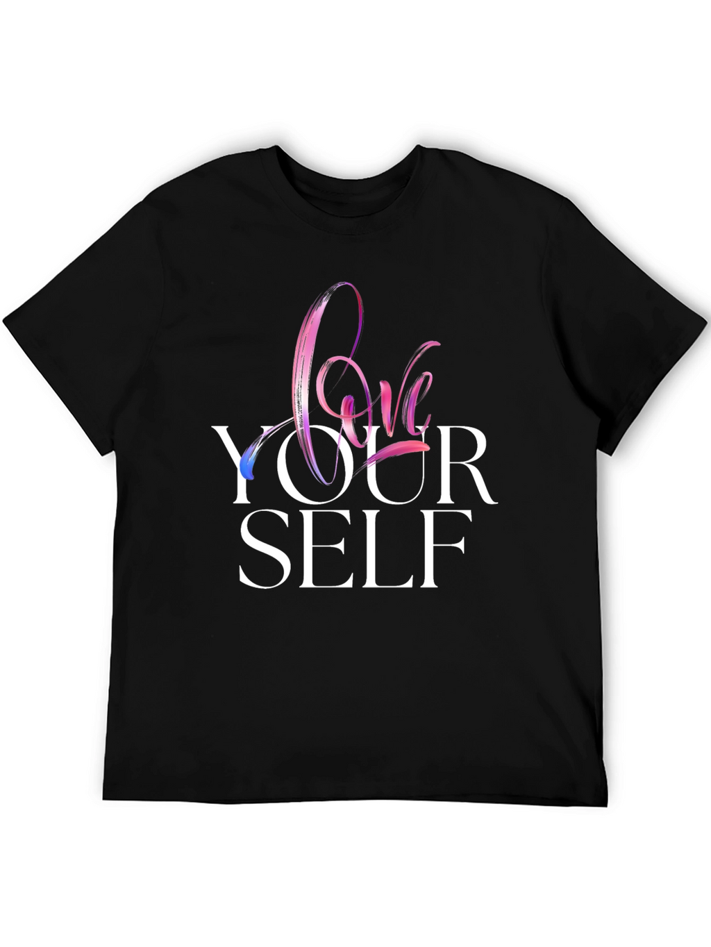 Love Yourself Graphic Tee - Trendy Black T-Shirt
