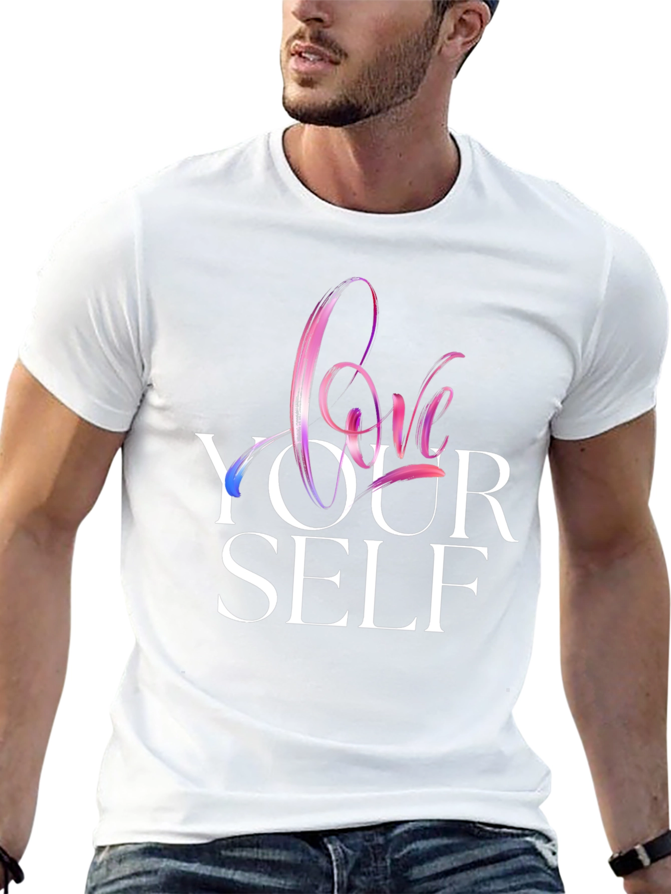 Love Yourself Graphic Tee - Trendy Black T-Shirt