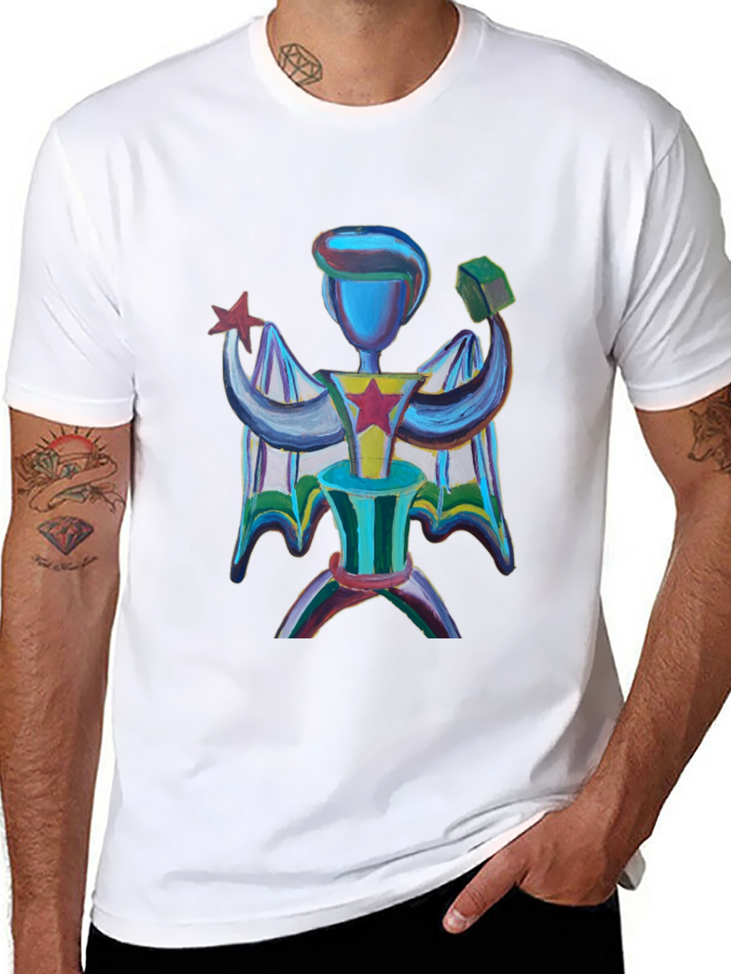 Abstract Art Graphic Tee - Unique Design